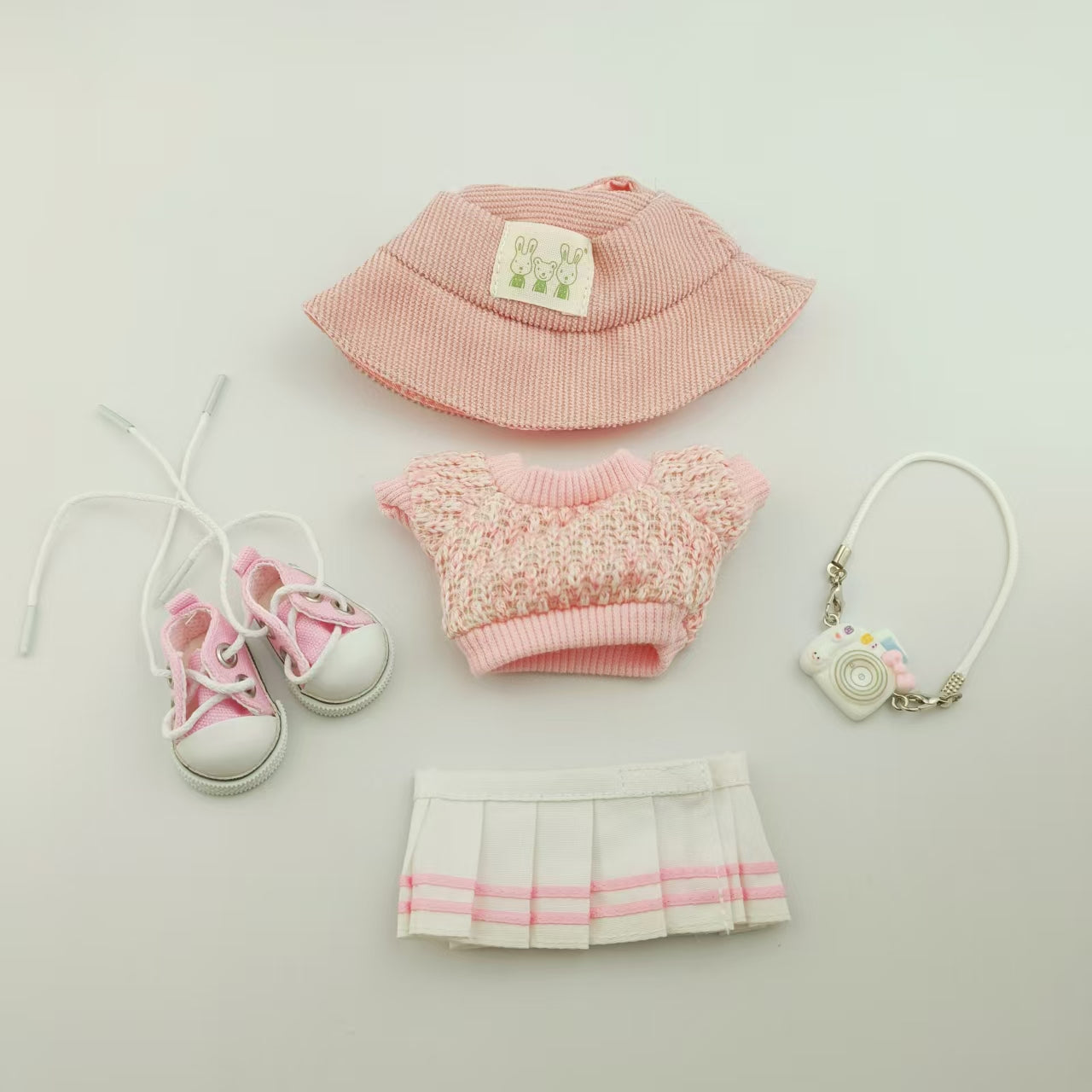 Cute Hat Shoes Doll Clothes Outfit Set For LABUBU