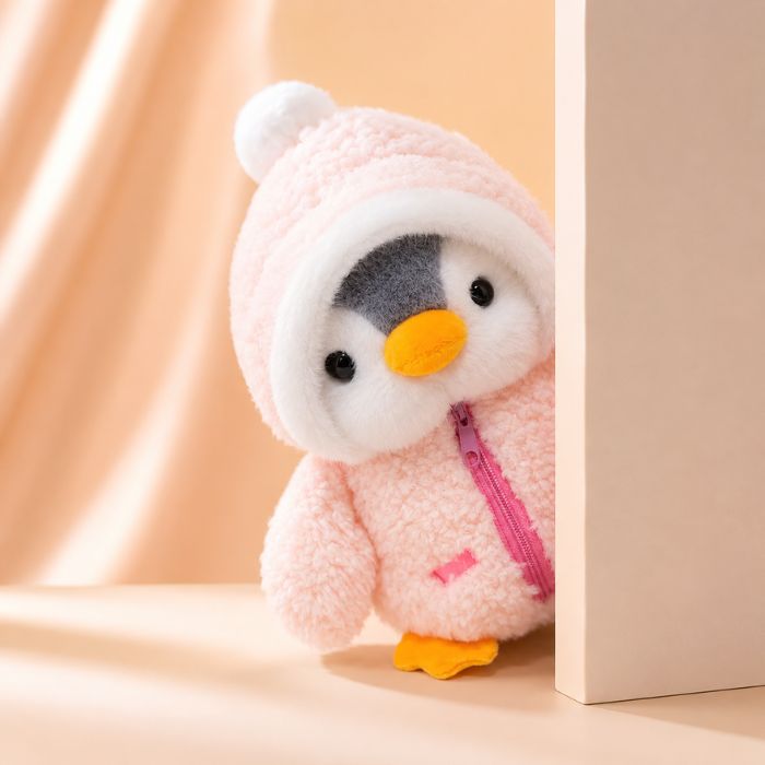 Cute Penguin Plush Toy Baby With Hoodie