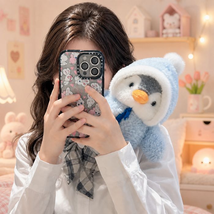 Cute Penguin Plush Toy Baby With Hoodie