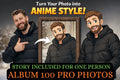 Turn Your Photo into Anime Style Custom Portrait Package