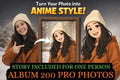 Turn Your Photo into Anime Style Custom Portrait Package Family Pack One Person Premium Pack