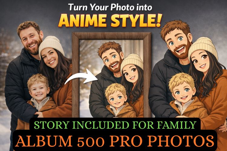 Turn Your Photo into Anime Style Custom Portrait Package