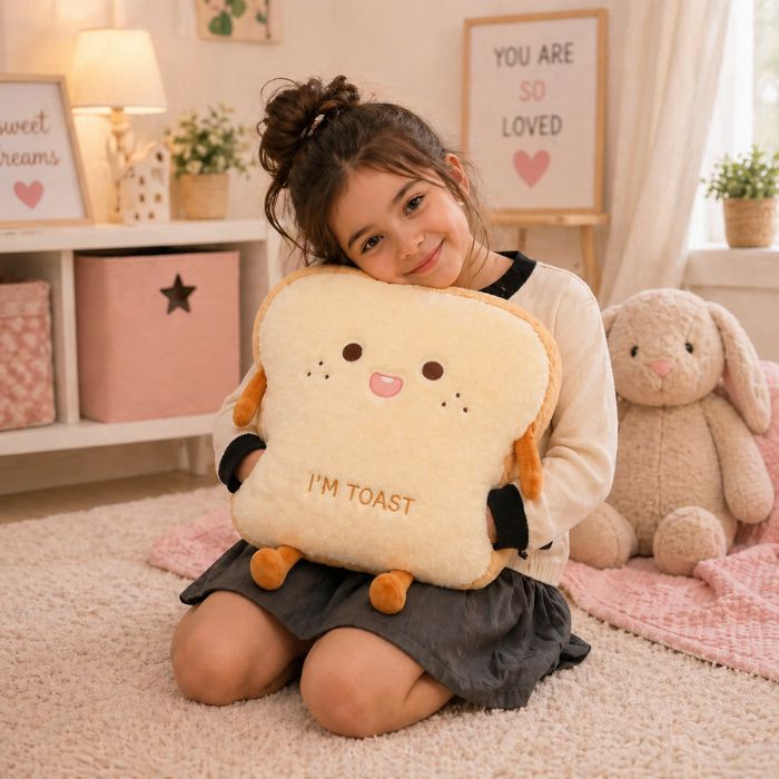 i am Toast Pillow Plush